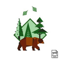 Graphic Corner - Illustration vectorielle Ours brun