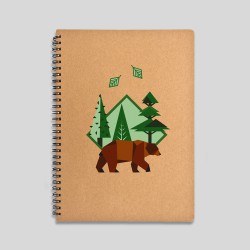 Graphic Corner - Carnet de notes Ours brun
